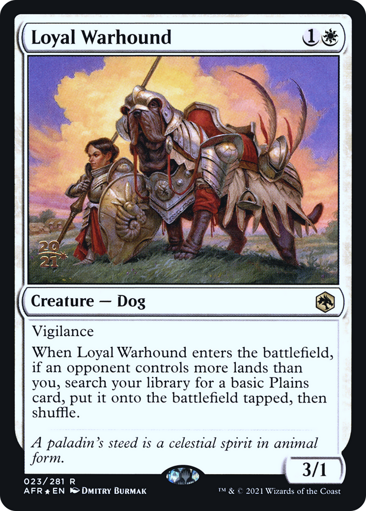 Loyal Warhound (PRE-23S) [Adventures in the Forgotten Realms Promos] Foil