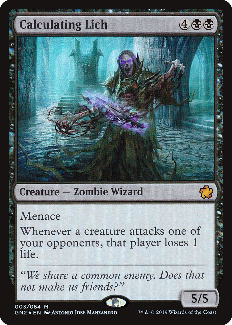 Calculating Lich (GN2-003) [Game Night 2019] Foil