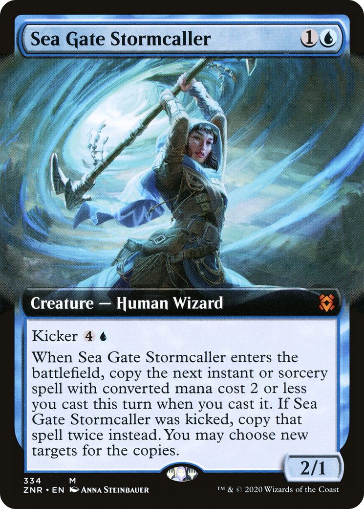 Sea Gate Stormcaller (ZNR-334) [Zendikar Rising]: (Extended Art) Foil