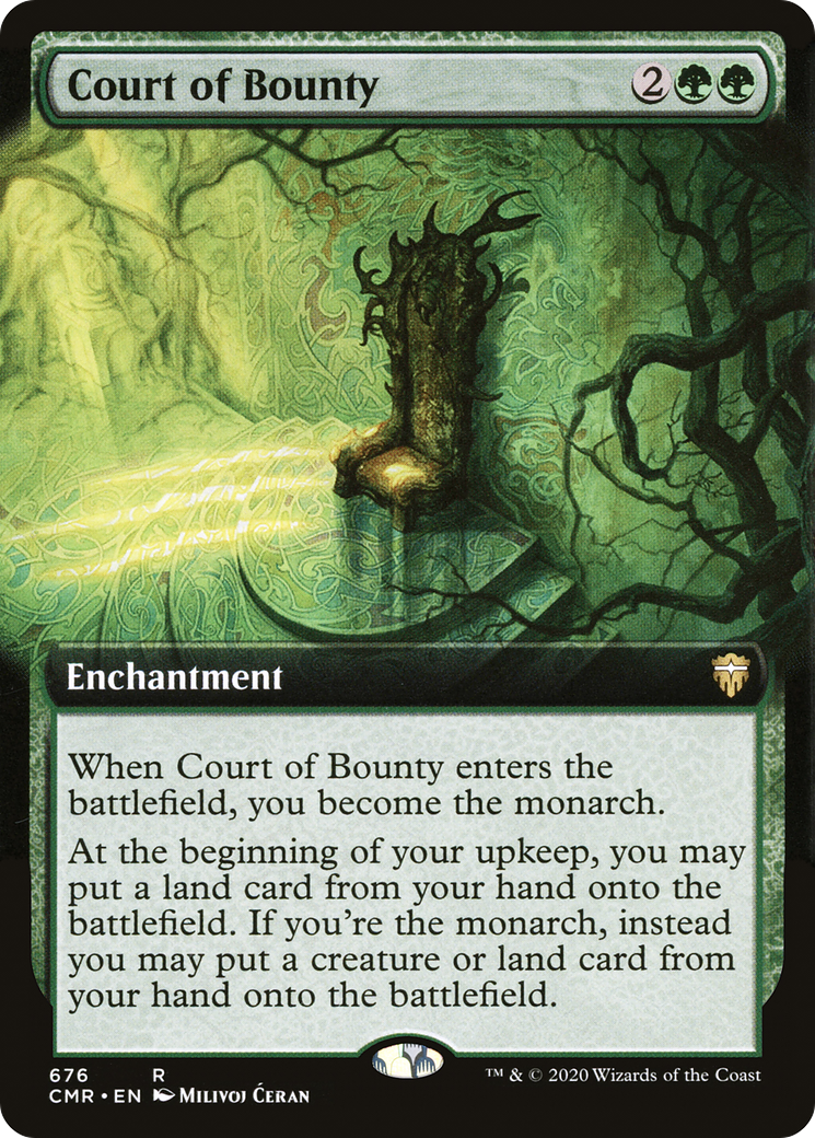 Court of Bounty (CMR-676) [Commander Legends]: (Extended Art) Foil