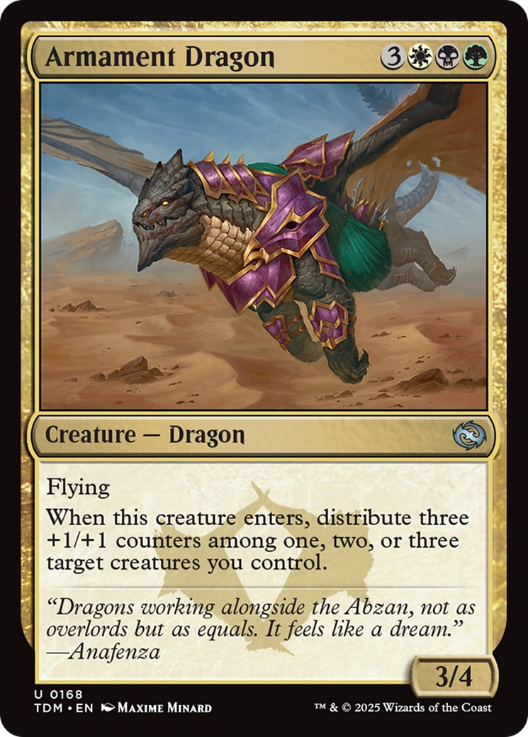 Armament Dragon (TDM-168) [Tarkir: Dragonstorm] Foil
