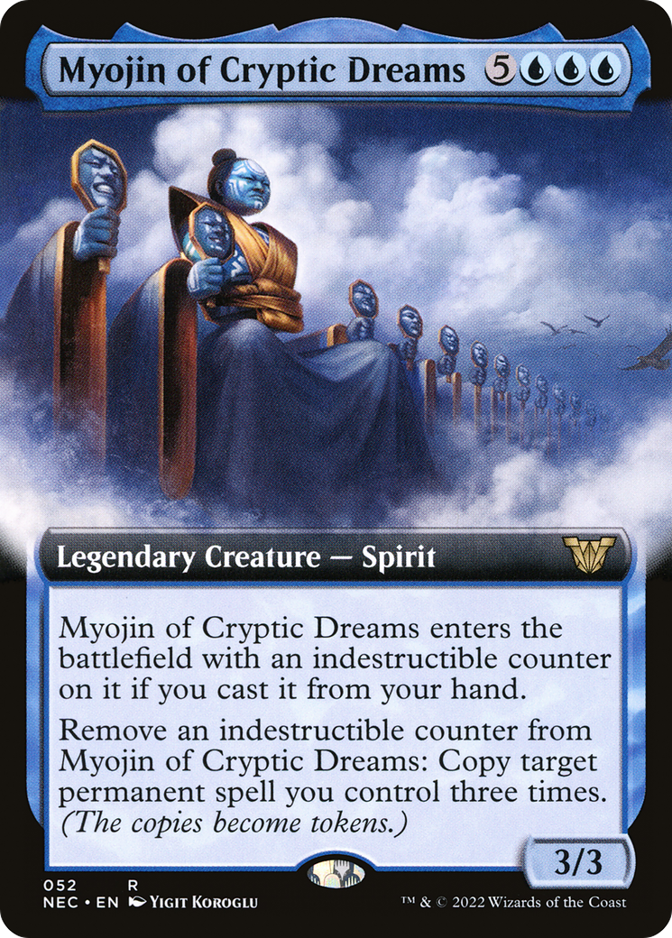 Myojin of Cryptic Dreams (Extended Art) (NEC-052) [Neon Dynasty Commander]