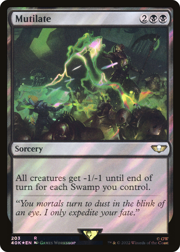 Mutilate (Surge Foil) (40K-203) [Warhammer 40,000 Commander] Foil