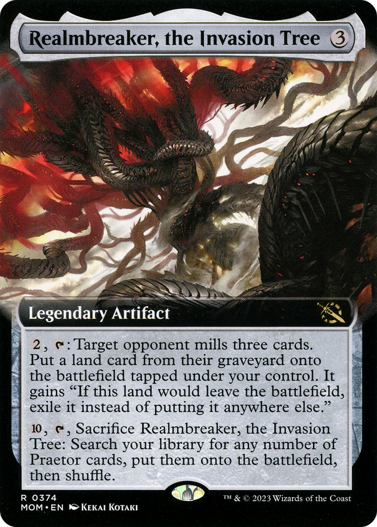 Realmbreaker, the Invasion Tree (Extended Art) (MOM-374) [March of the Machine] Foil