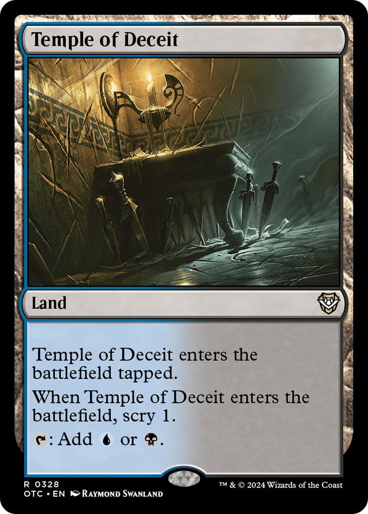 Temple of Deceit (OTC-328) [Outlaws of Thunder Junction Commander]