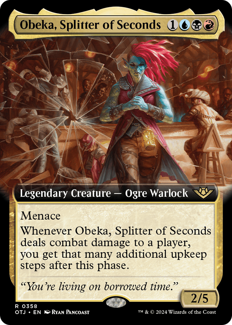 Obeka, Splitter of Seconds (OTJ-358) [Outlaws of Thunder Junction]: (Extended Art) Foil