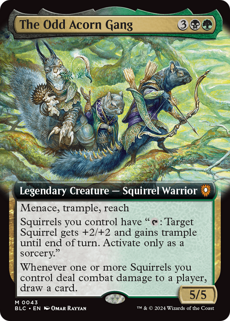 The Odd Acorn Gang (BLC-043) [Bloomburrow Commander]: (Extended Art)