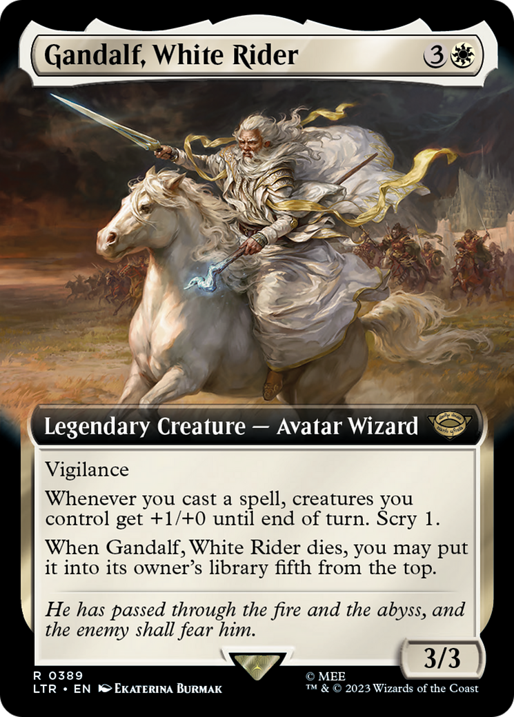 Gandalf, White Rider (LTR-389) [The Lord of the Rings: Tales of Middle-earth]: (Extended Art) Foil