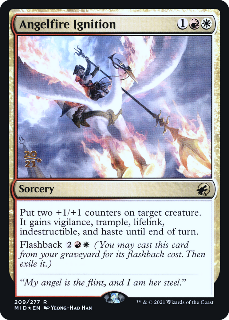 Angelfire Ignition (PRE-209S) [Innistrad: Midnight Hunt Promos] Foil