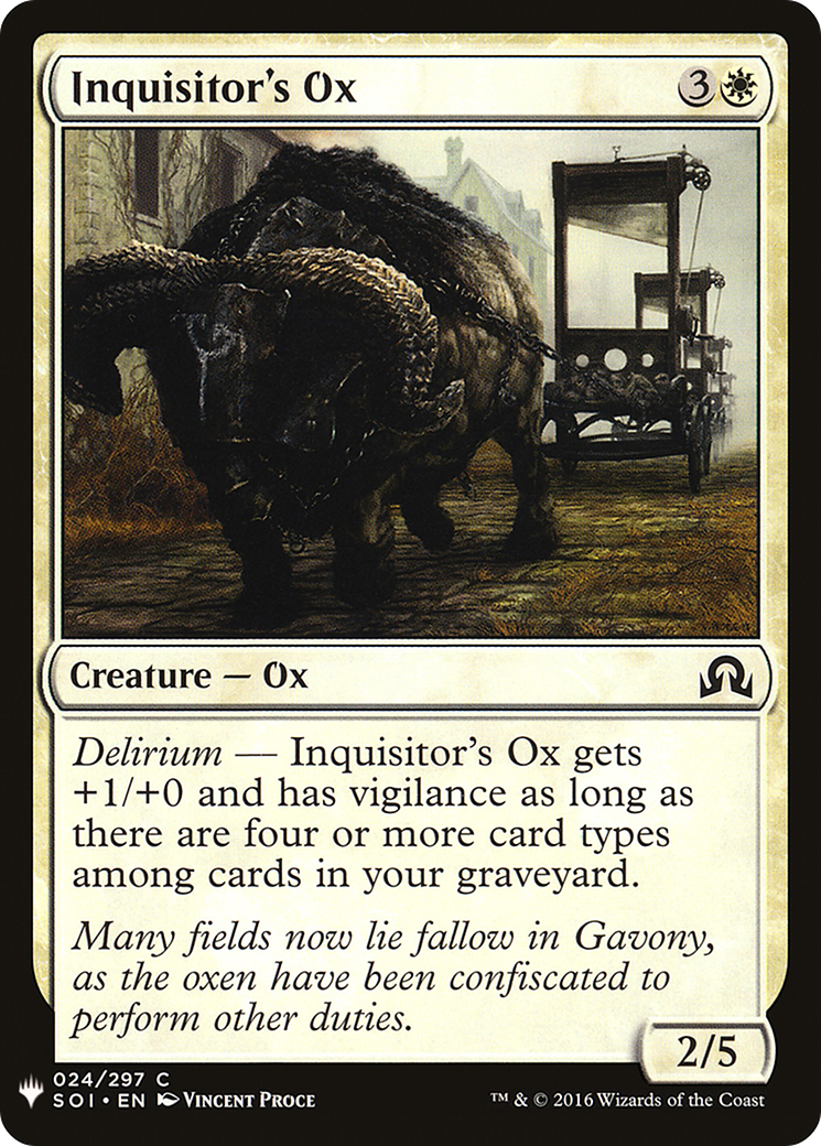 Inquisitor's Ox (LIST-SOI-24) [The List]