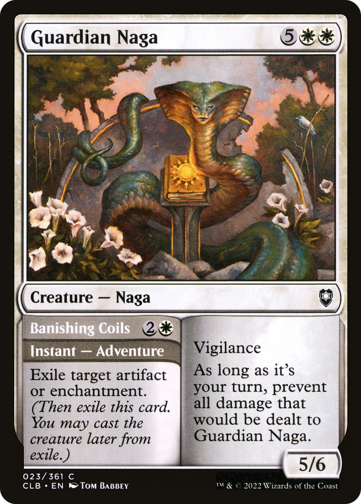 Guardian Naga // Banishing Coils (CLB-023) [Commander Legends: Battle for Baldur's Gate]