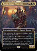 Yuma, Proud Protector (OTC-004) [Outlaws of Thunder Junction Commander] (Borderless) Foil