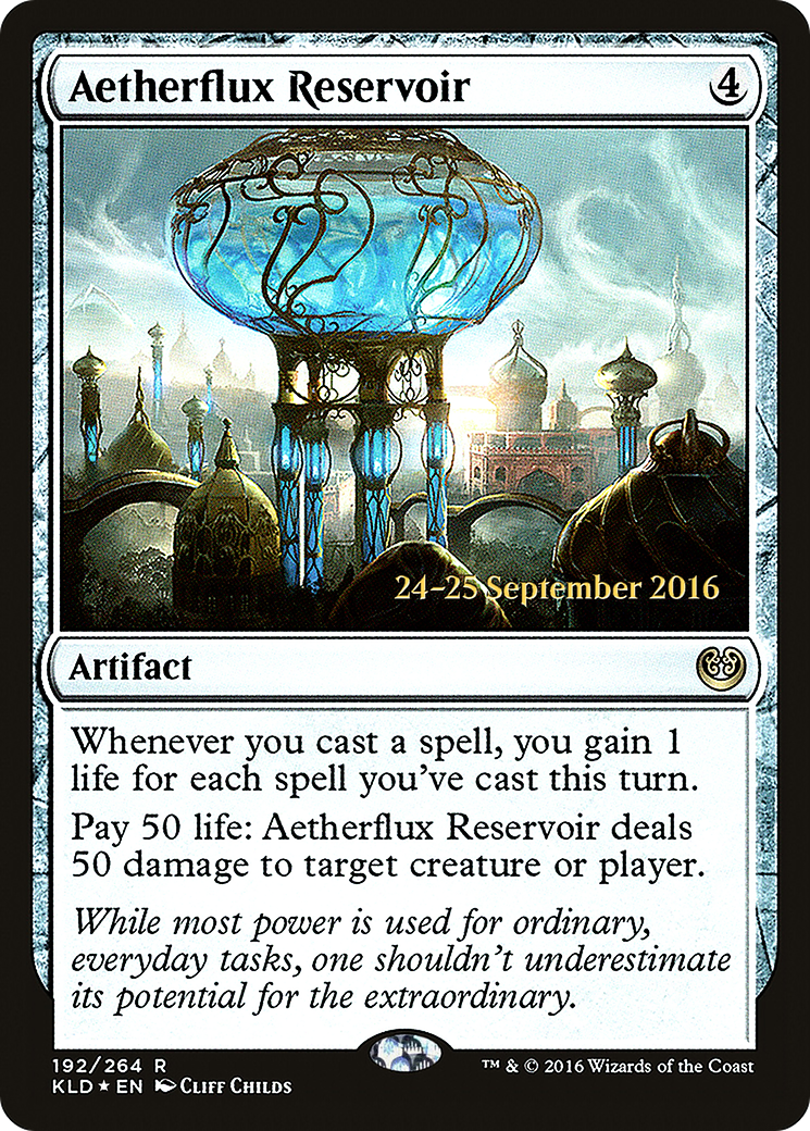 Aetherflux Reservoir (PRE-192S) [Kaladesh Promos] Foil