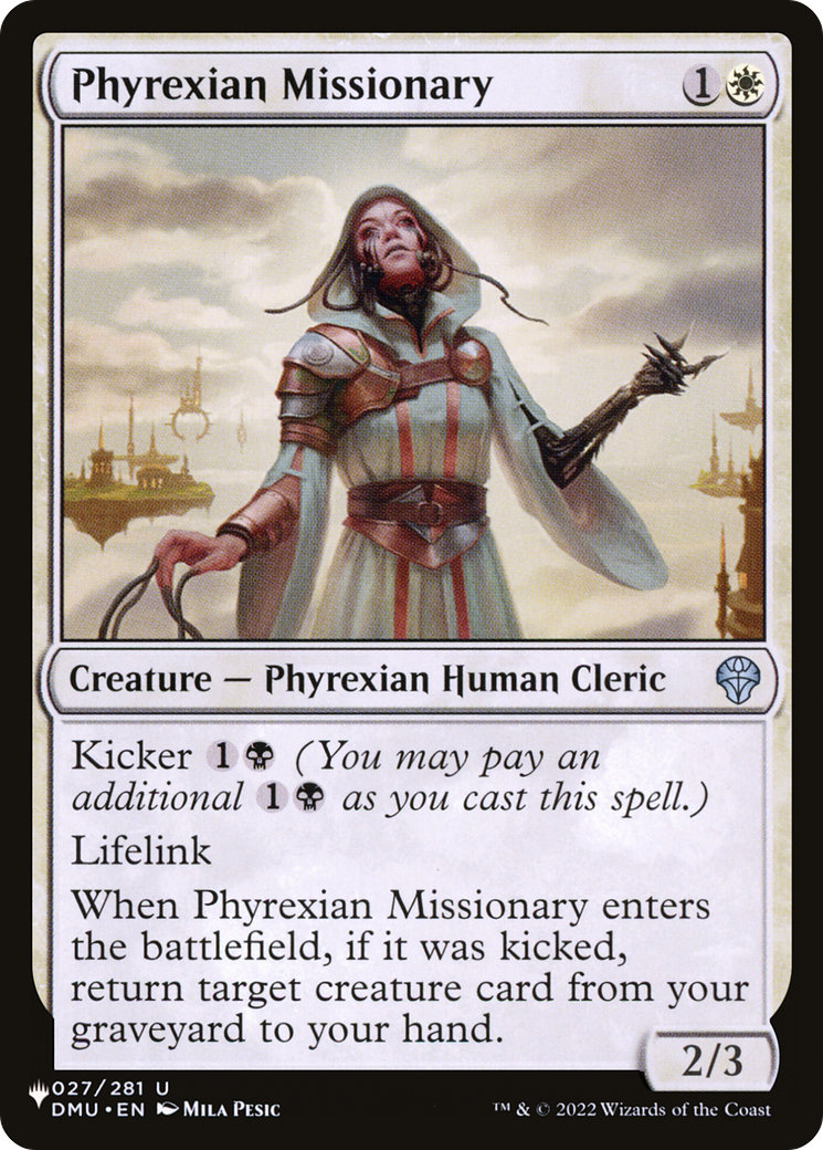 Phyrexian Missionary (LIST-DMU-27) [The List]