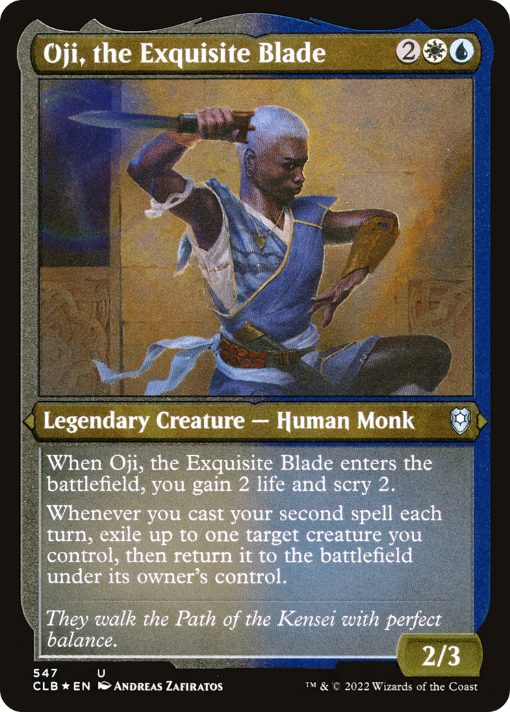 Oji, the Exquisite Blade (CLB-547) [Commander Legends: Battle for Baldur's Gate] Etched Foil