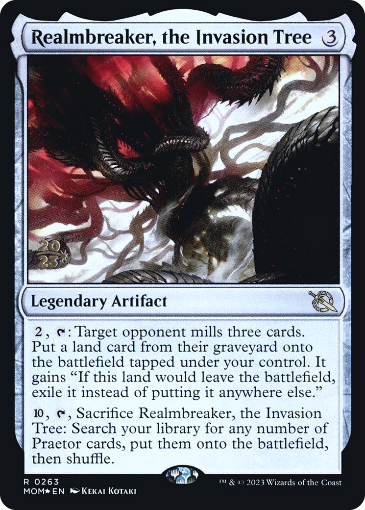 Realmbreaker, the Invasion Tree (PRE-263S) [March of the Machine Promos] Foil