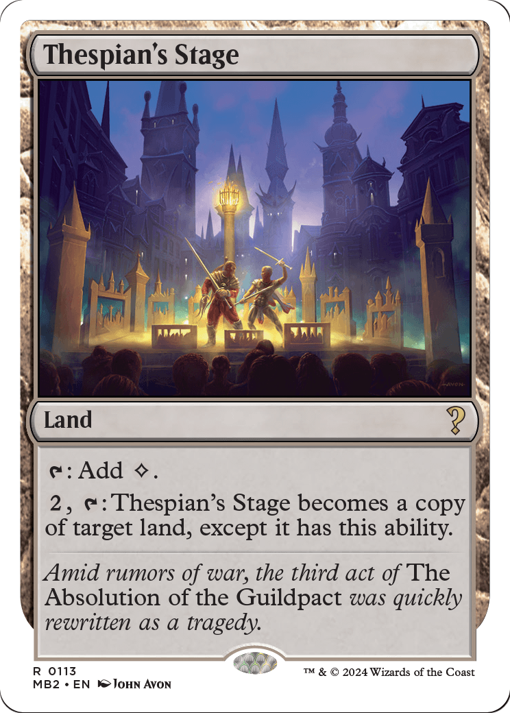 Thespian's Stage (White Border) (MB2-113) [Mystery Booster 2]