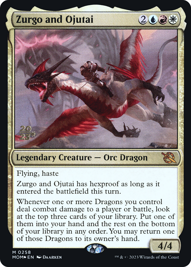Zurgo and Ojutai (PRE-258S) [March of the Machine Promos] Foil