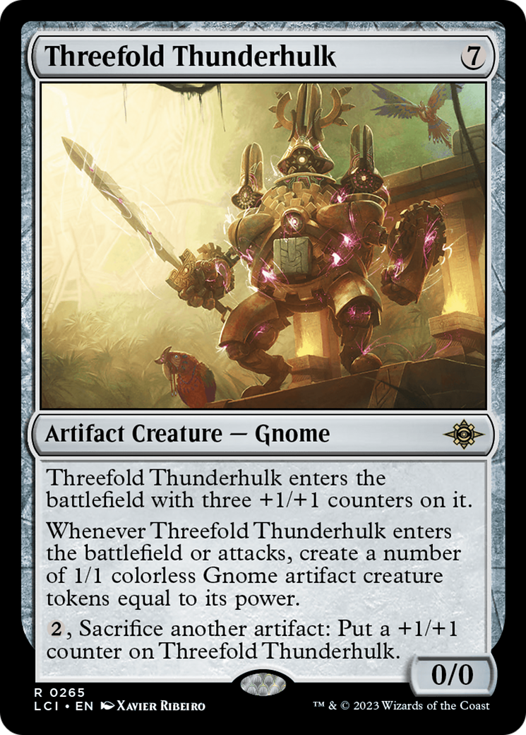 Threefold Thunderhulk (LCI-265) [The Lost Caverns of Ixalan] Foil