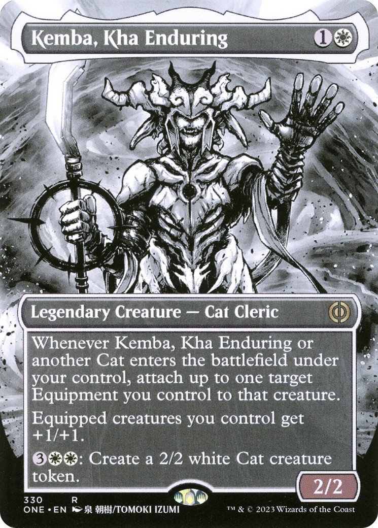 Kemba, Kha Enduring (ONE-330) [Phyrexia: All Will Be One]: (Showcase) (Borderless) Foil