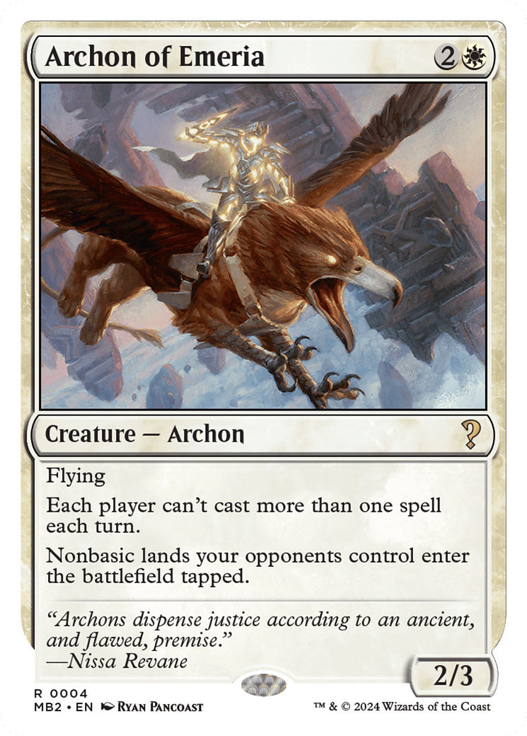 Archon of Emeria (MB2-004) [Mystery Booster 2]