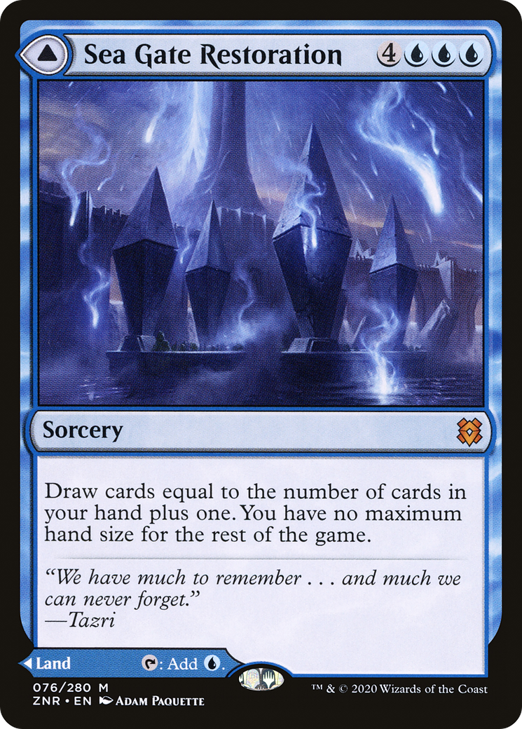 Sea Gate Restoration // Sea Gate, Reborn (ZNR-076) [Zendikar Rising] Foil