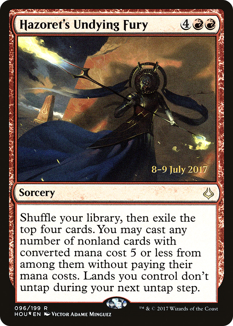 Hazoret's Undying Fury (PRE-96S) [Hour of Devastation Promos] Foil