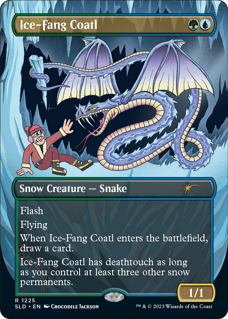 Ice-Fang Coatl (SLD-1225) [Secret Lair Drop] (Borderless) Foil