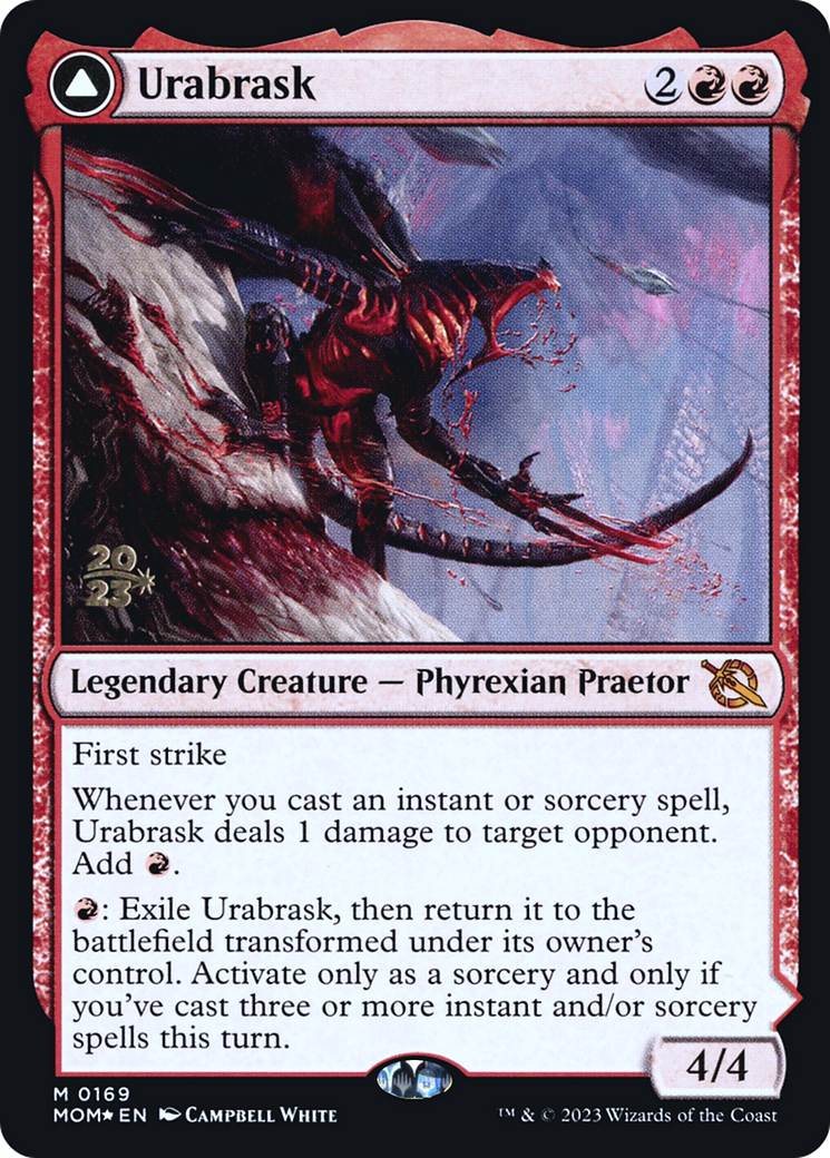 Urabrask // The Great Work (PRE-169S) [March of the Machine Promos] Foil