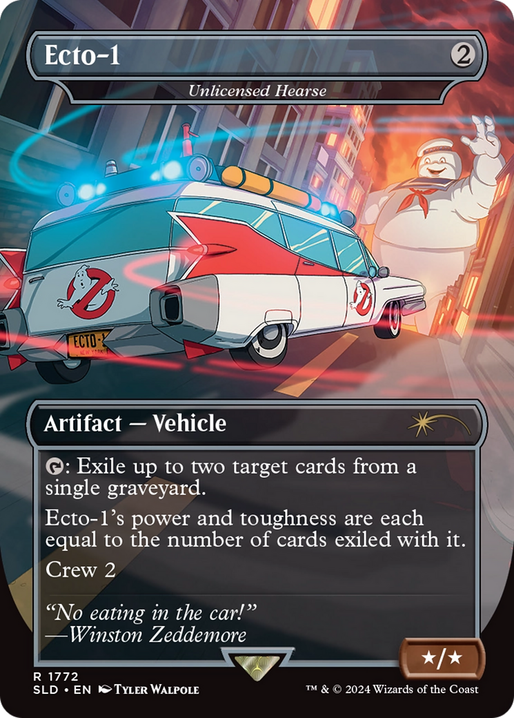 Unlicensed Hearse (SLD-1772) [Secret Lair Drop] / Ecto-1 (Borderless)