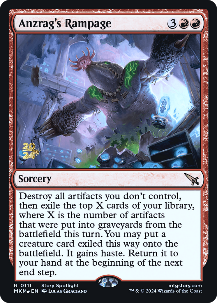 Anzrag's Rampage (PRE-111S) [Murders at Karlov Manor Promos] Foil