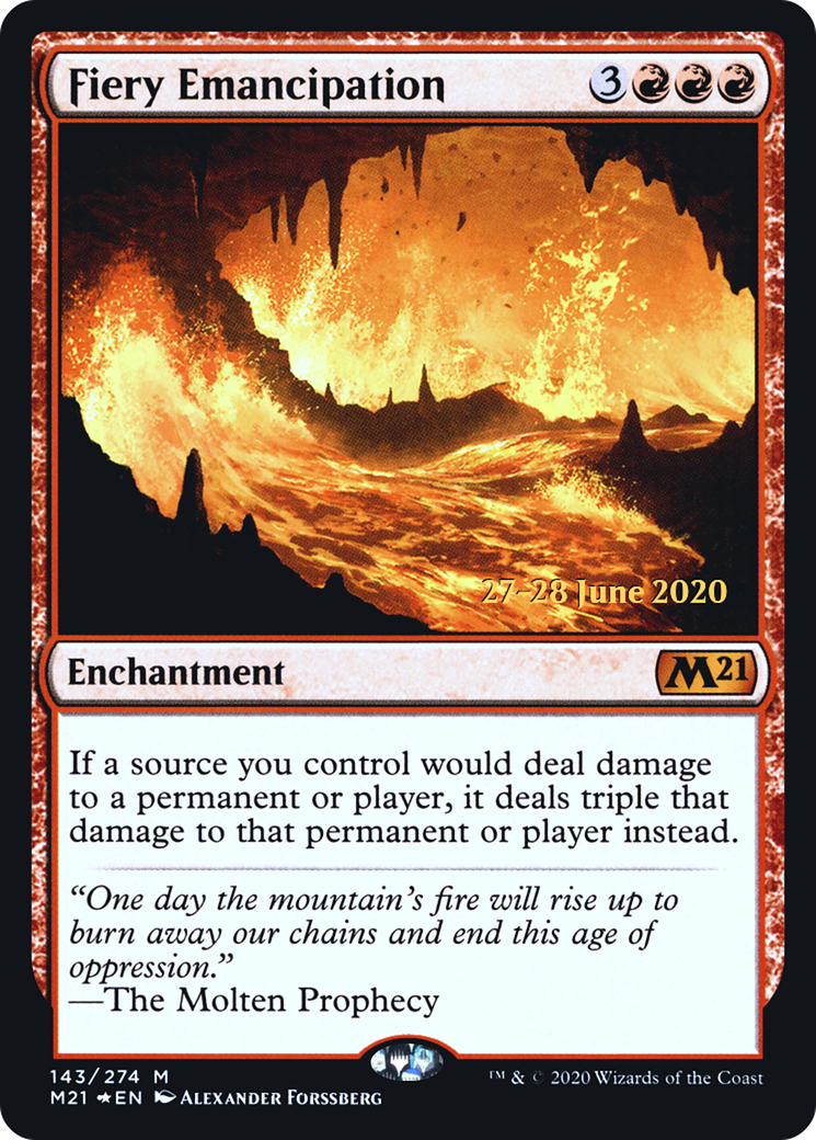 Fiery Emancipation (PRE-143S) [Core Set 2021 Promos] Foil