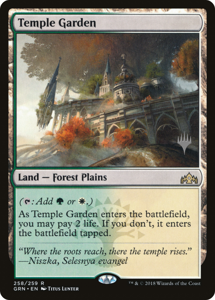Temple Garden (PPELD-258P) [Promo Pack: Guilds of Ravnica Promos]