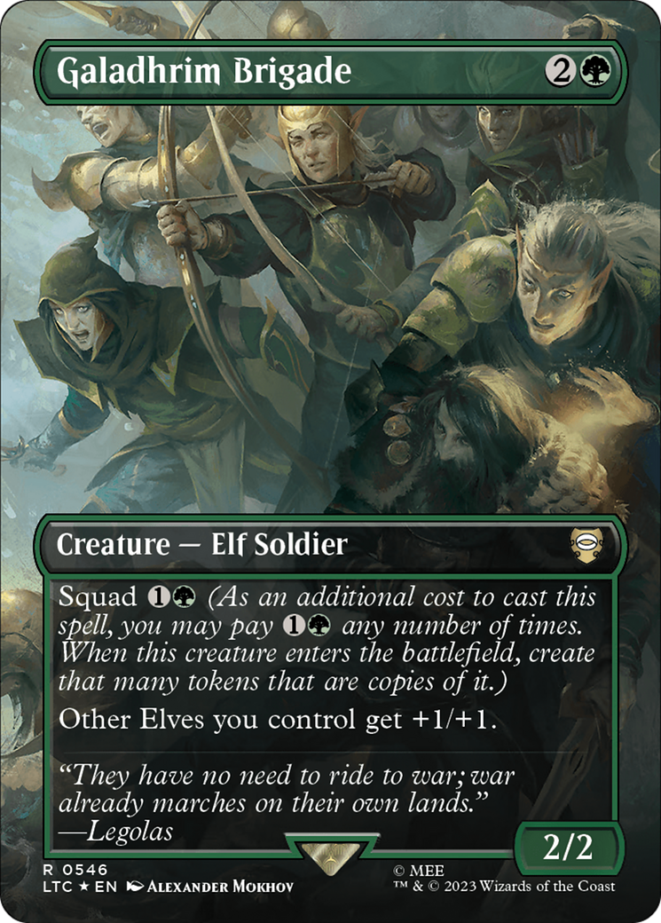 Galadhrim Brigade (Borderless) (Surge Foil) (LTC-546) [Tales of Middle-earth Commander] (Borderless) Foil