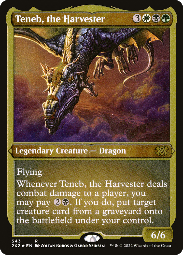Teneb, the Harvester (2X2-543) [Double Masters 2022] Etched Foil