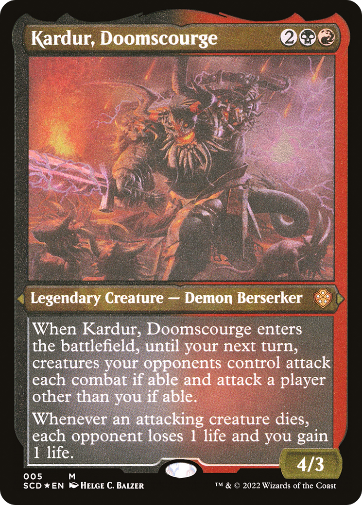 Kardur, Doomscourge (Foil Etched) (SCD-005) [Starter Commander Decks] Foil