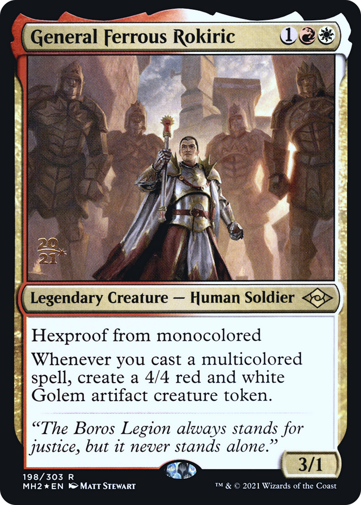General Ferrous Rokiric (PRE-198S) [Modern Horizons 2 Promos] Foil