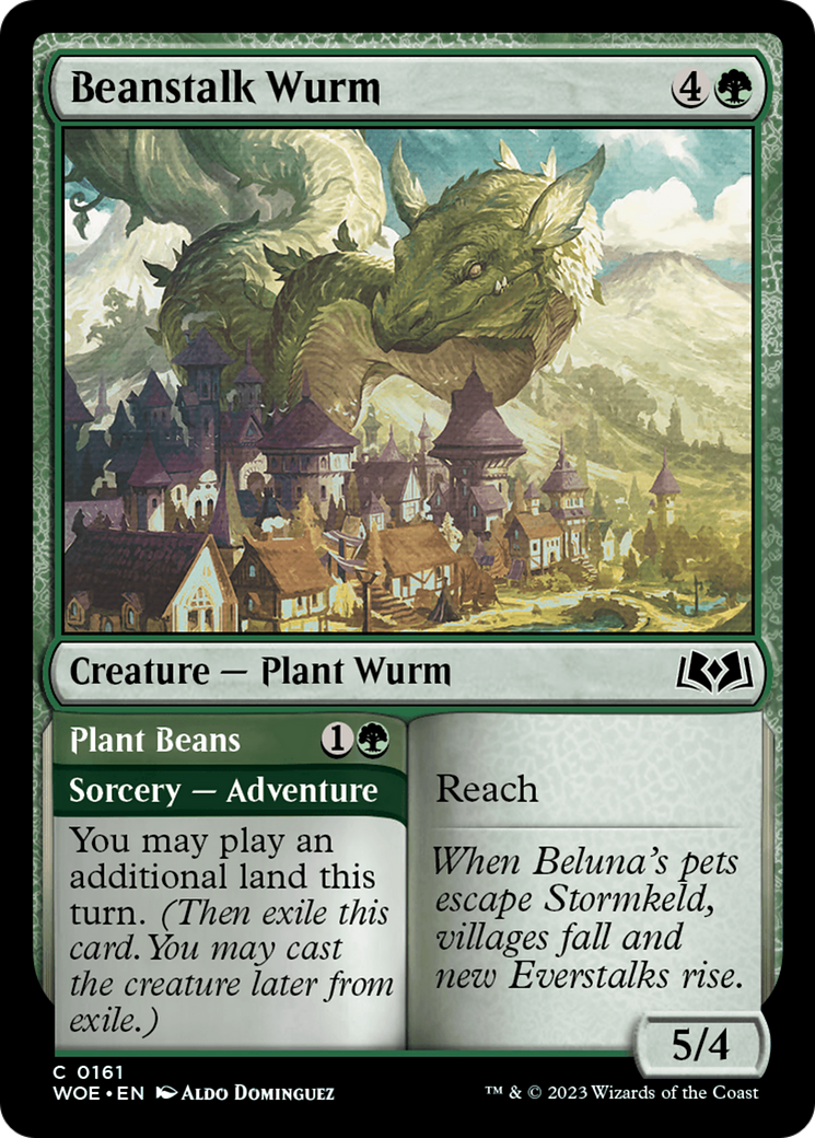 Beanstalk Wurm // Plant Beans (WOE-161) [Wilds of Eldraine]