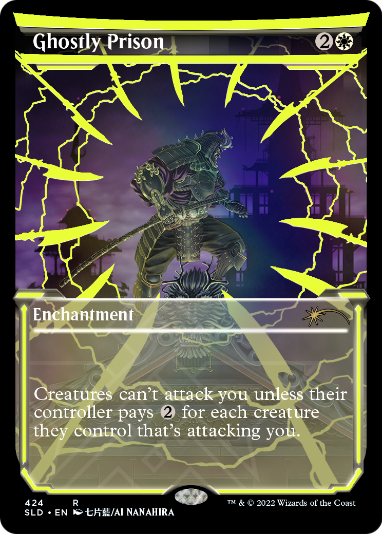 Ghostly Prison (Neon Yellow) (SLD-424) (Showcase) [Secret Lair Drop] Foil