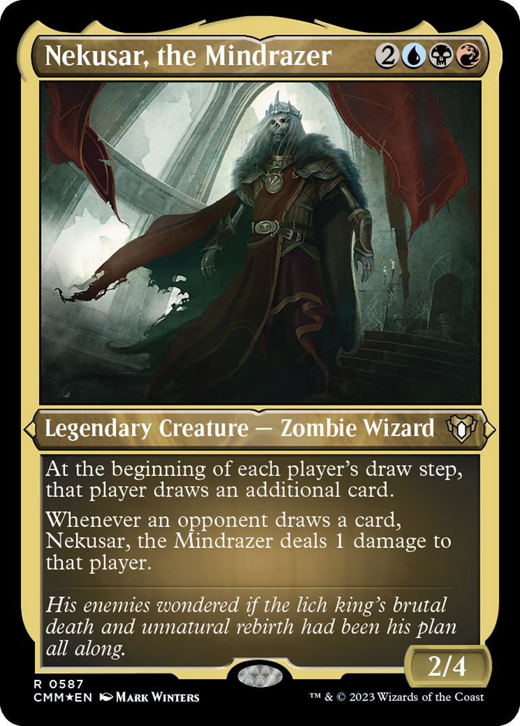 Nekusar, the Mindrazer (CMM-587) [Commander Masters] Etched Foil