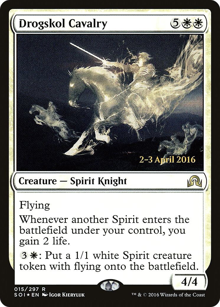 Drogskol Cavalry (PRE-15S) [Shadows over Innistrad Promos] Foil
