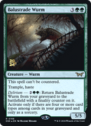 Balustrade Wurm (PRE-168S) [Duskmourn: House of Horror Promos] Foil
