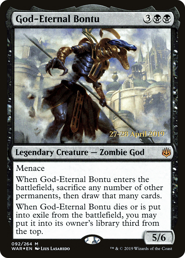 God-Eternal Bontu (PRE-92S) [War of the Spark Promos] Foil