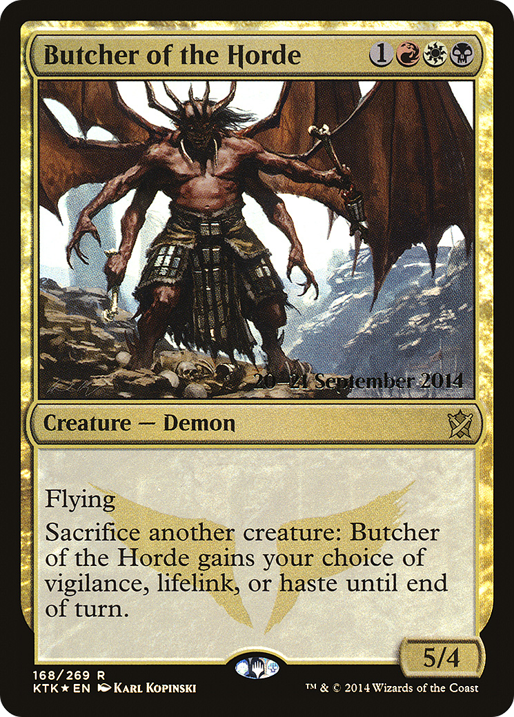 Butcher of the Horde (PRE-168S) [Khans of Tarkir Promos] Foil