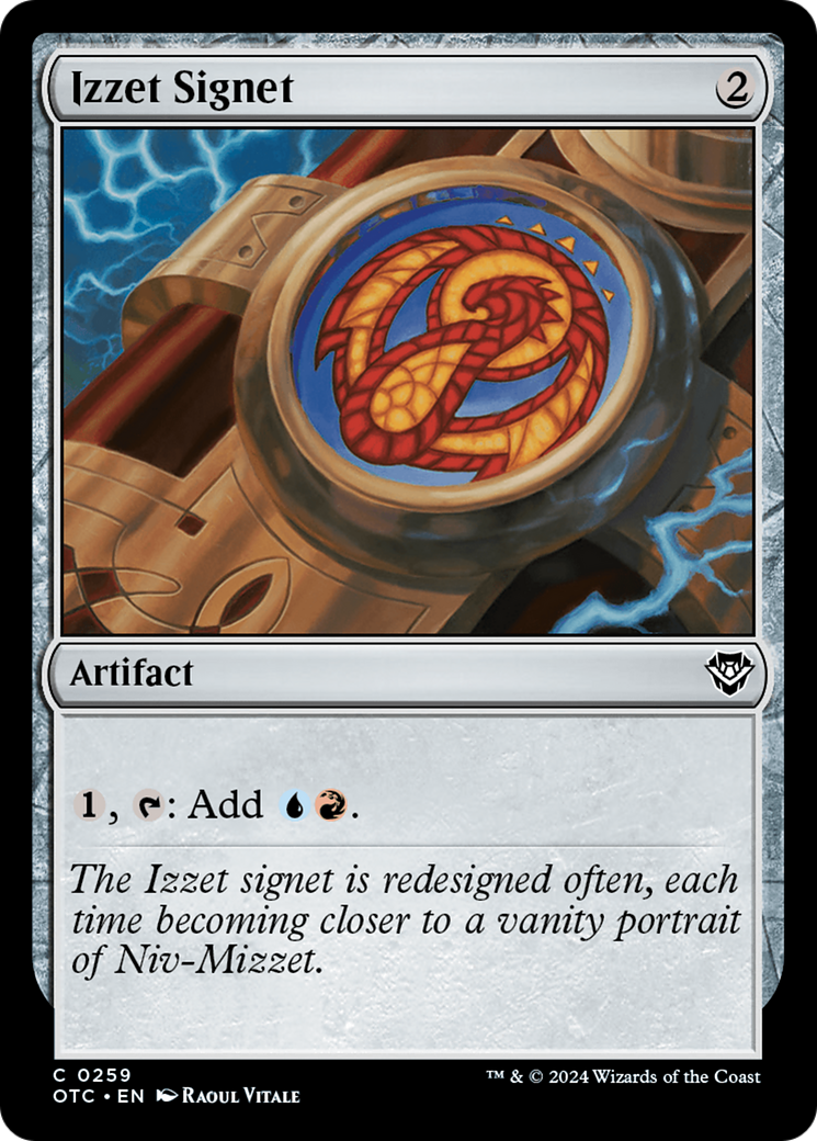 Izzet Signet (OTC-259) [Outlaws of Thunder Junction Commander]