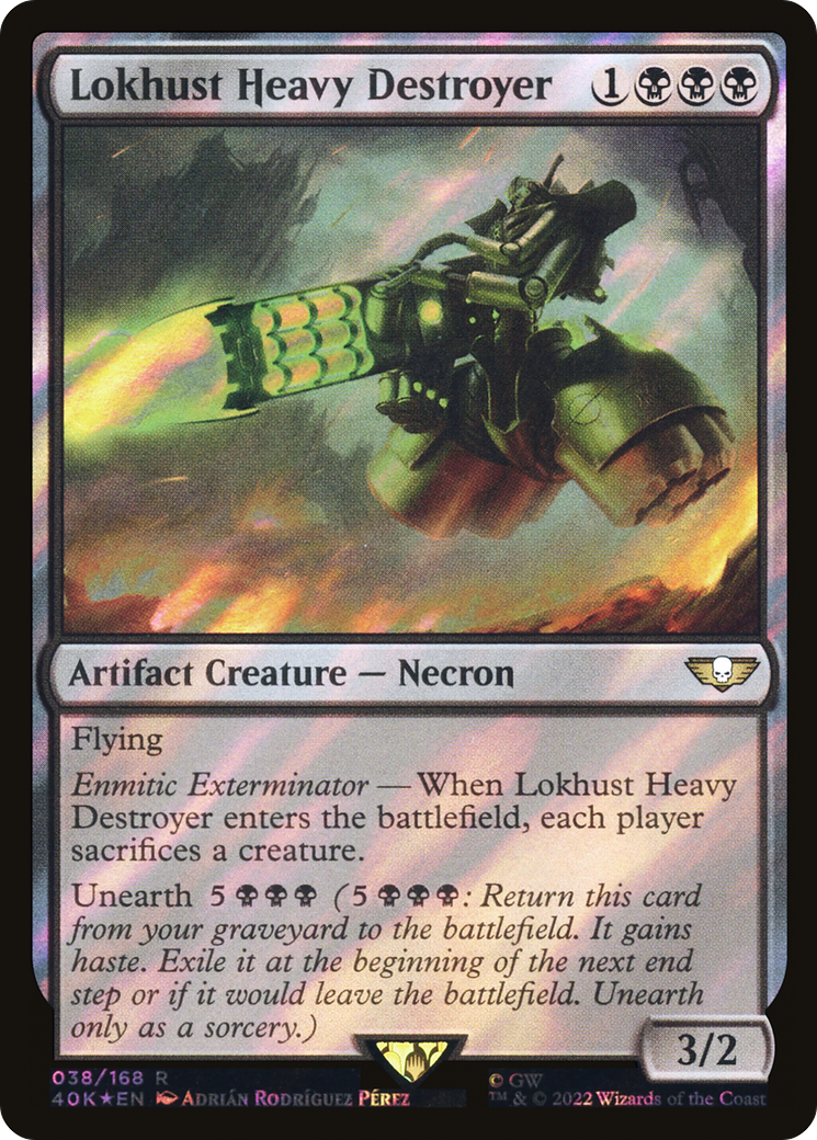 Lokhust Heavy Destroyer (Surge Foil) (40K-038) [Warhammer 40,000 Commander] Foil