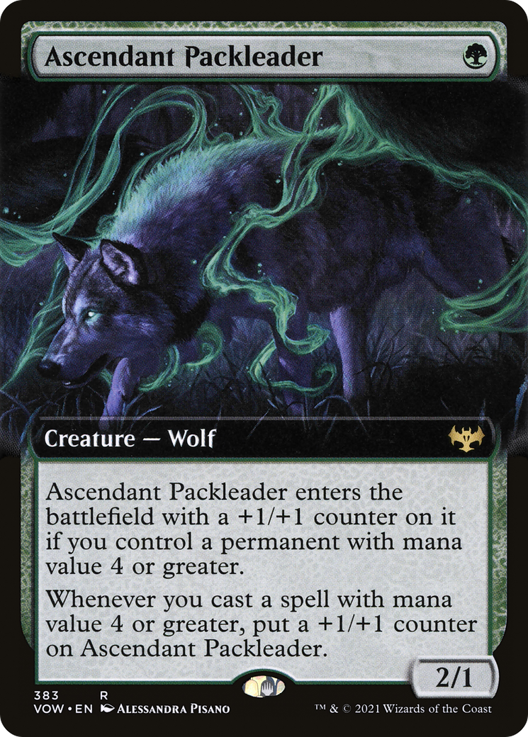 Ascendant Packleader (VOW-383) (Extended Art) [Innistrad: Crimson Vow]