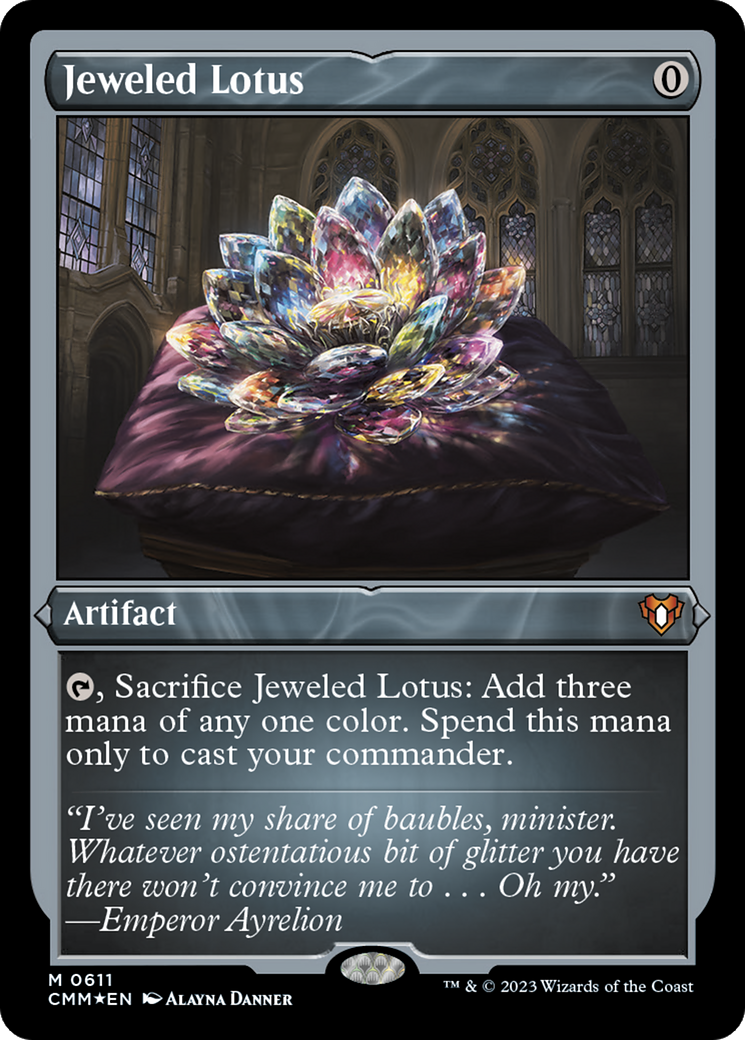 Jeweled Lotus (CMM-611) [Commander Masters] Etched Foil