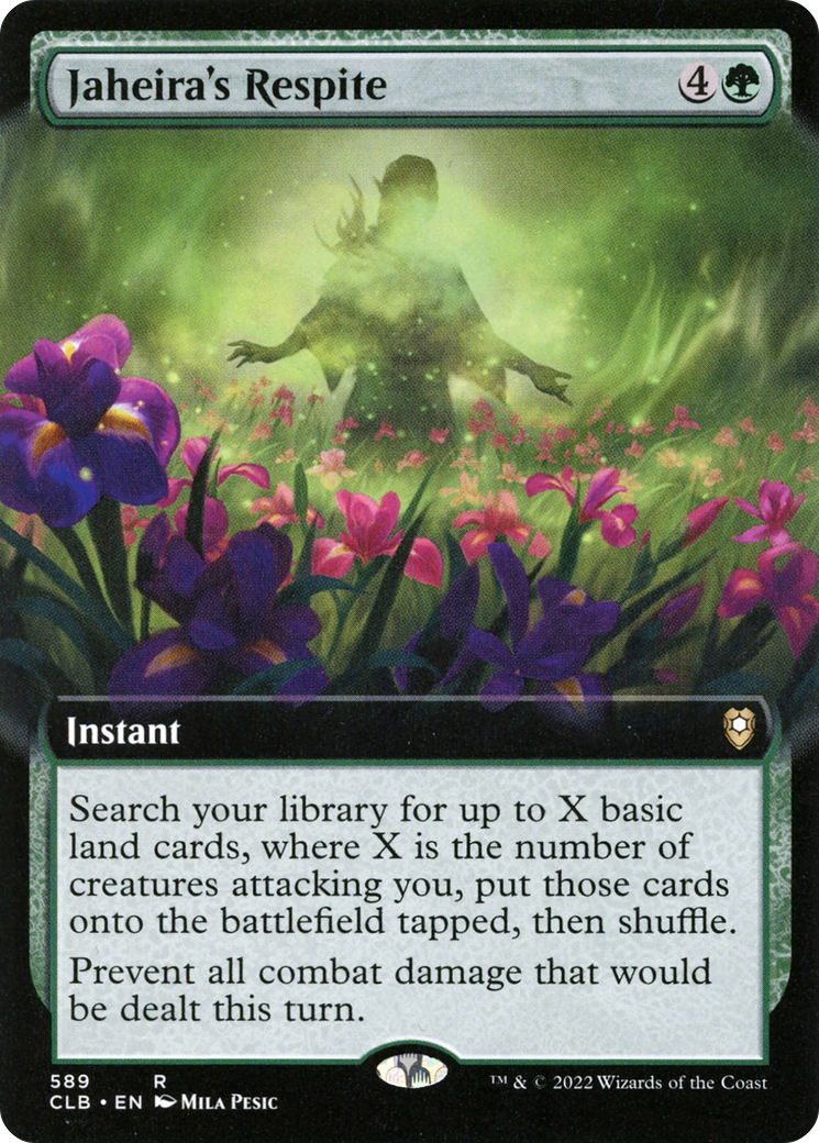 Jaheira's Respite (CLB-589) [Commander Legends: Battle for Baldur's Gate]: (Extended Art) Foil