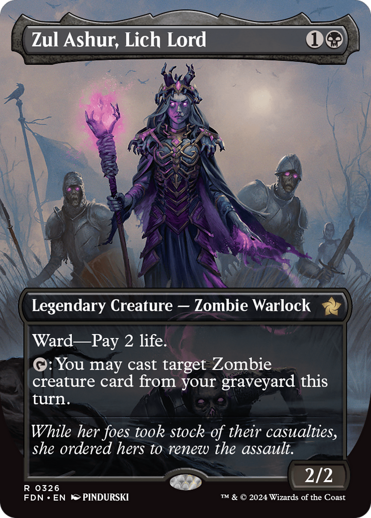 Zul Ashur, Lich Lord (FDN-326) [Foundations] (Borderless) Foil